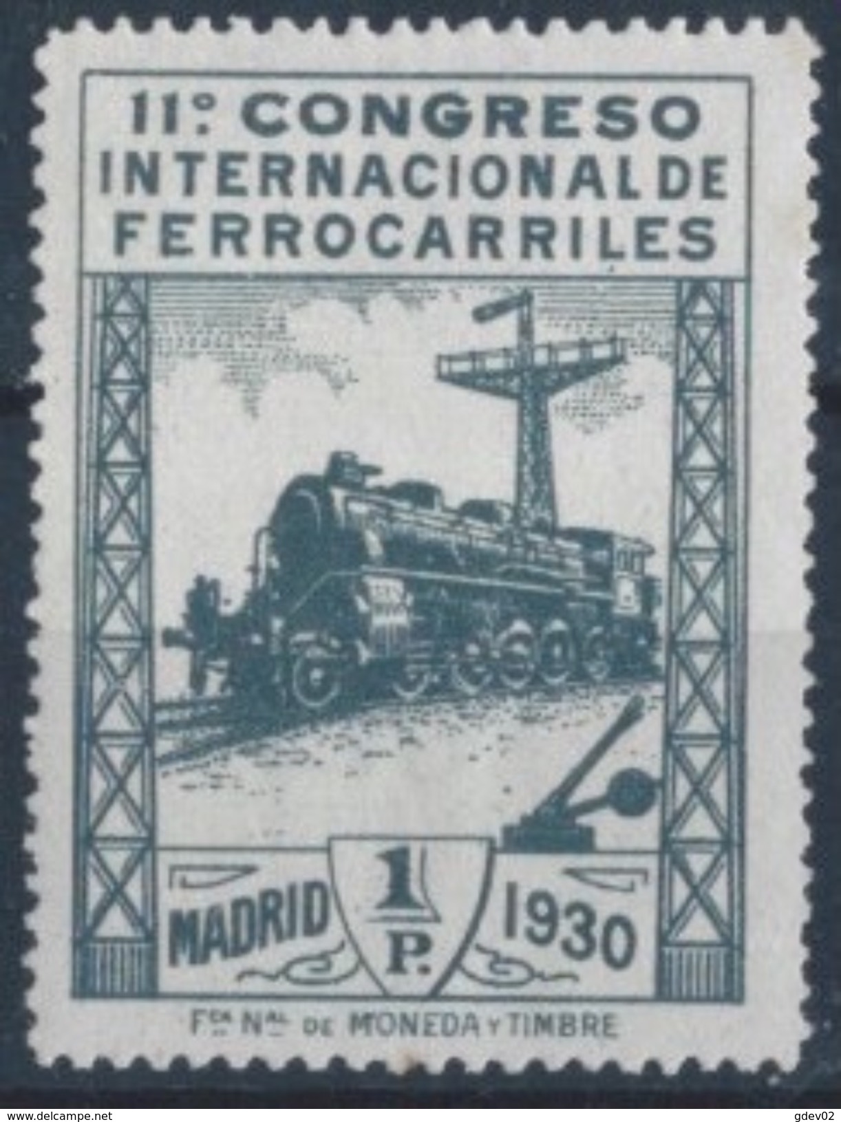 ES479STV-LFT***479STAN.Spain.Esgane.AVION,Congreso Internacional De FERROCARRILES.1930 (Ed 479**) - Nuevos