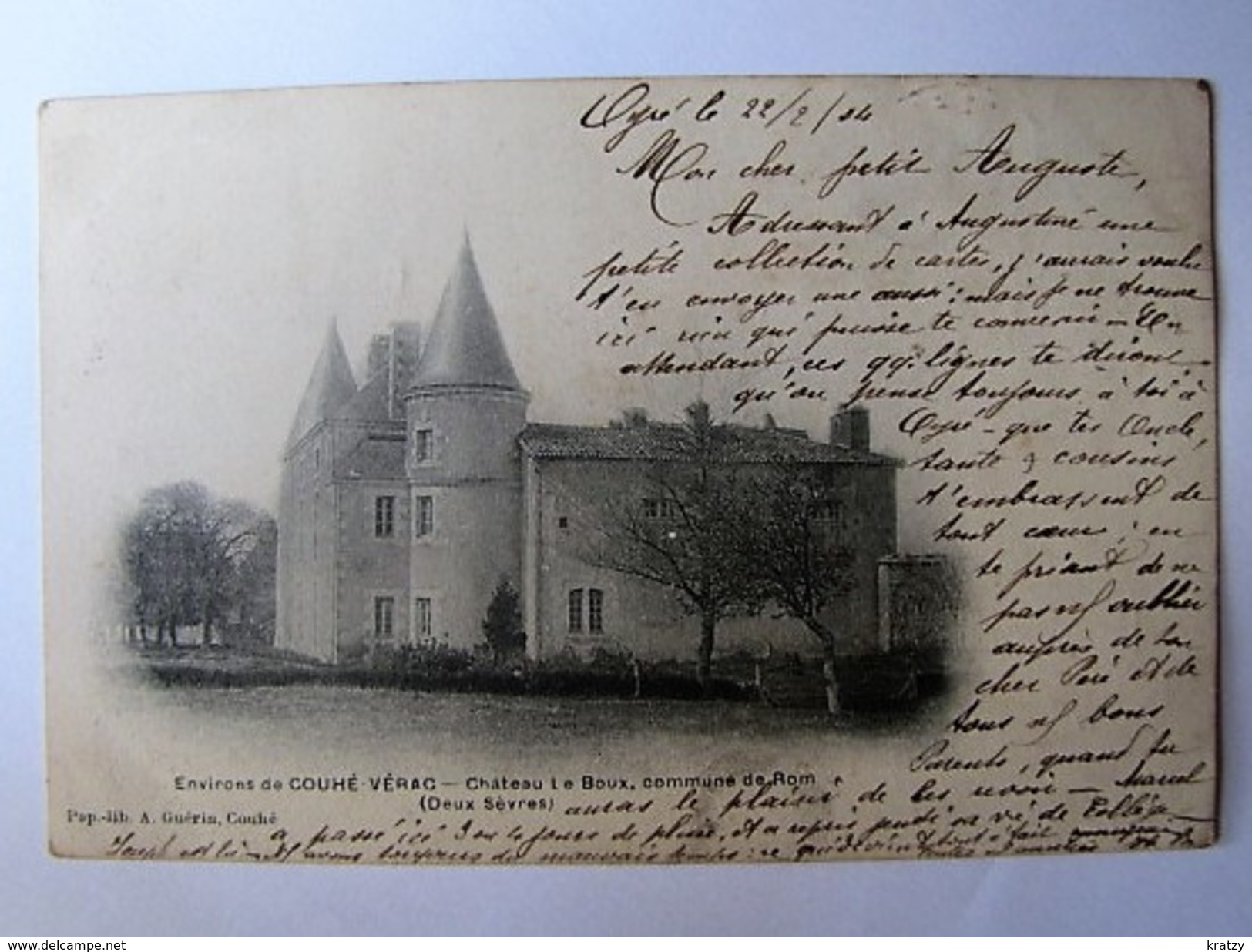 FRANCE - DEUX-SEVRES - ROM - Château Le Boux - 1904 - Autres & Non Classés