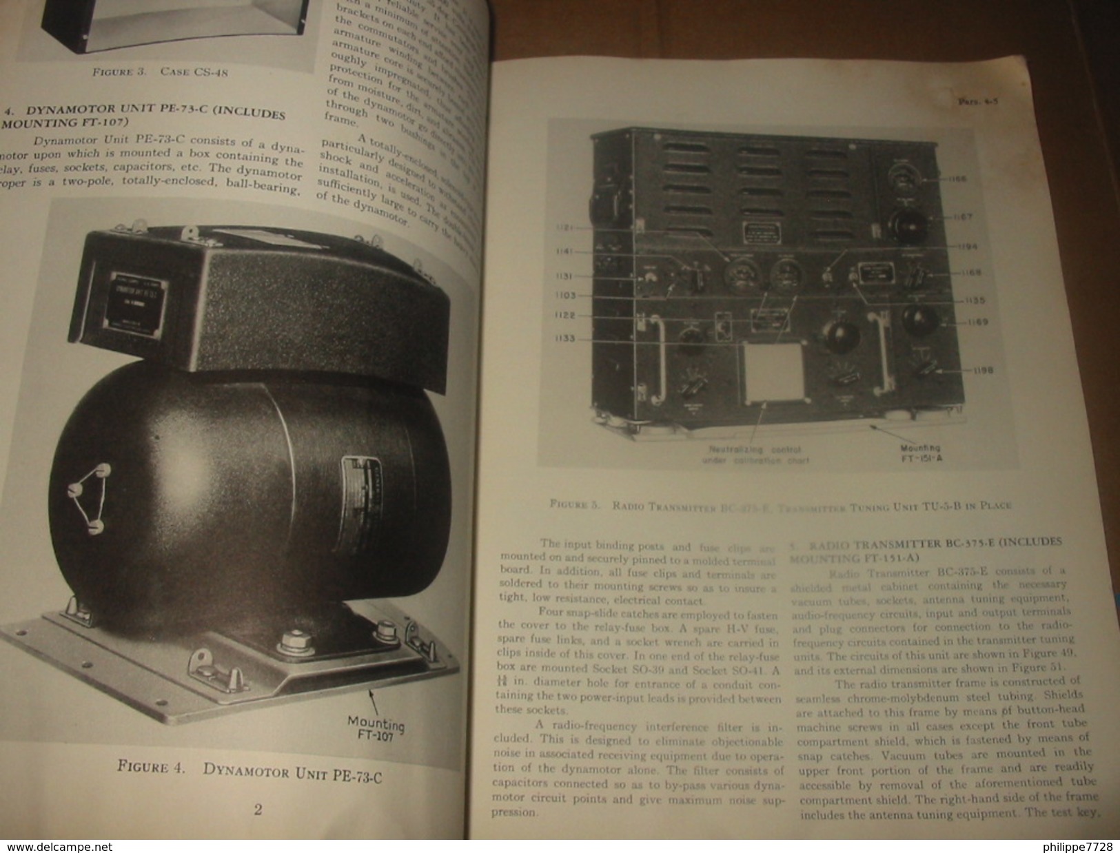 Livret authentique Opération and Maintenance RADIO TRANSMITTER BC-375-E  ARMY AIR FORCES 5 Janvier 1943