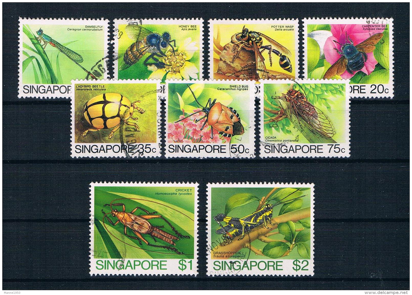 Singapur 1985 Insekten Kleines Lot Gestempelt - Singapur (1959-...)