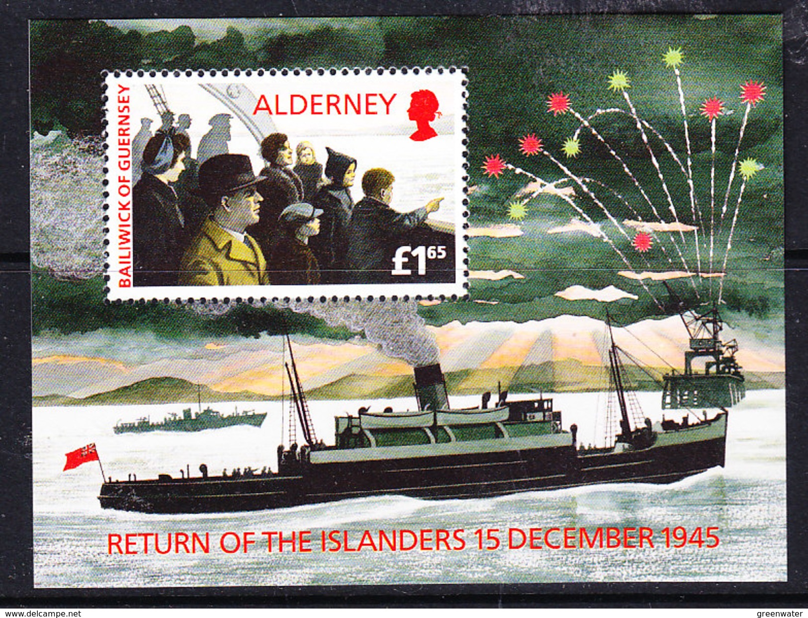 Alderney 1995 Return Of The Islanders M/s ** Mnh (ALD118) - Alderney