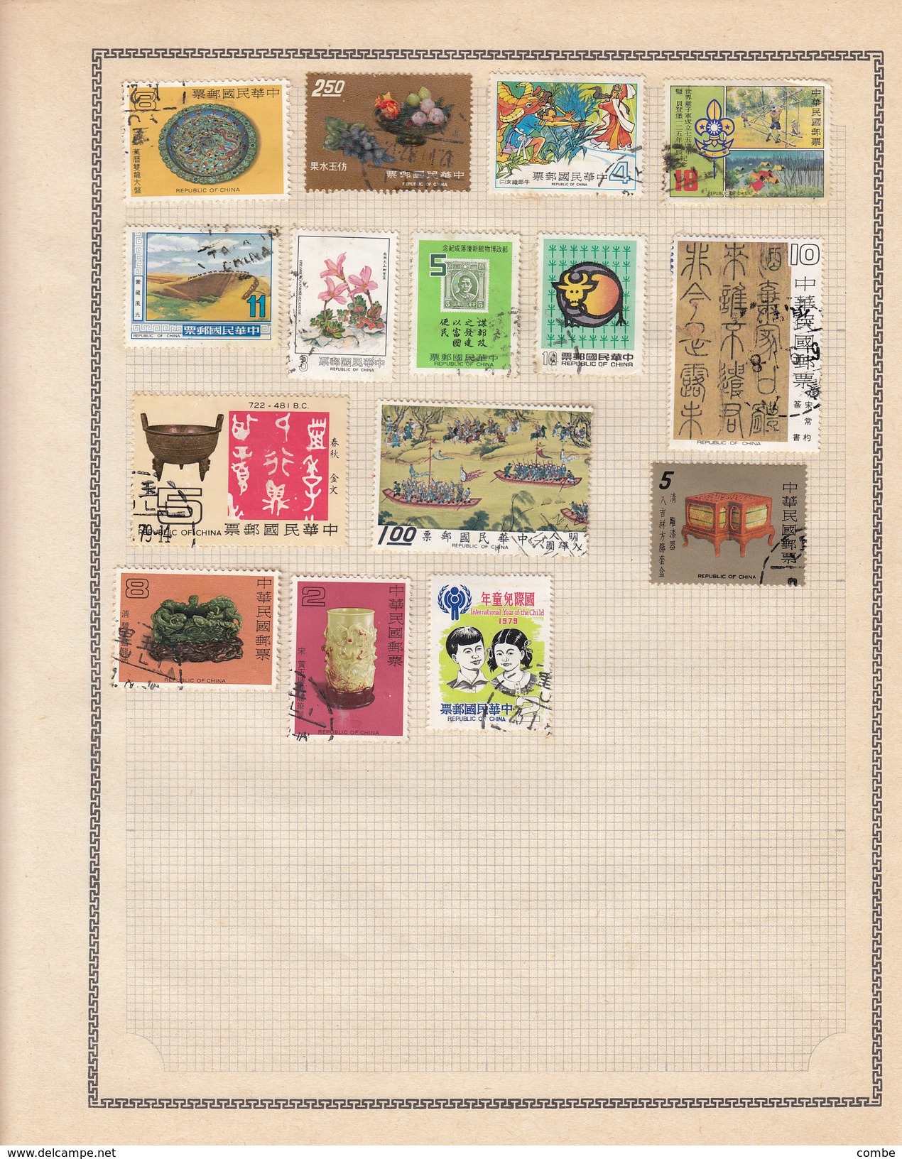 CHINA COLLECTION OLD STAMPS 10  SCANS