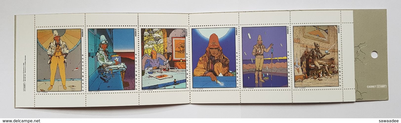 CARNET DE VIGNETTES - B.D. - MOEBUS - STARWATCHER - 6 VIGNETTES - SPECIMEN - 1995 - Chromos