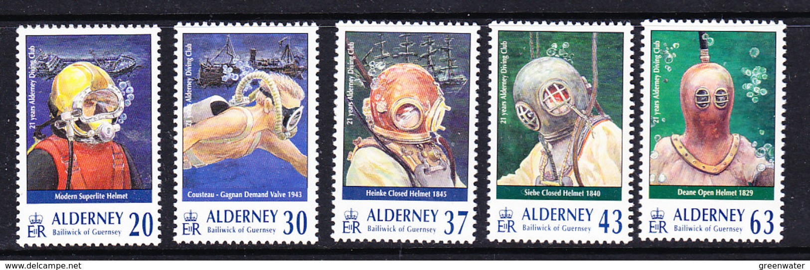 Alderney 1998 Diving 5v ** Mnh (ALD123) - Alderney