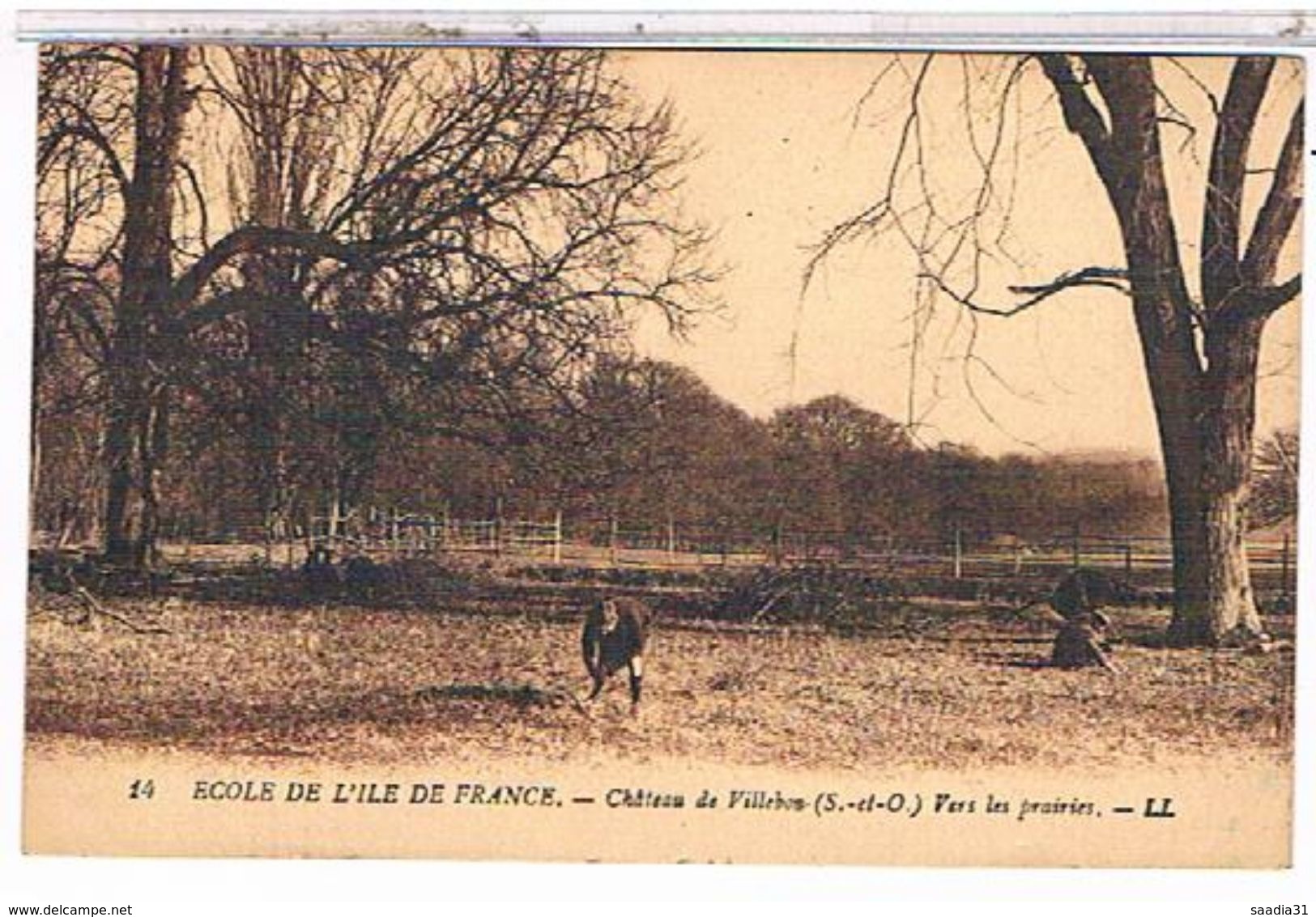 76   ECOLE  DE  L  ILE  DE FRANCE  CHATEAU  DE  VILLEBON  VERS  LES  PRAIRIES   TBE 1Z446 - Autres & Non Classés