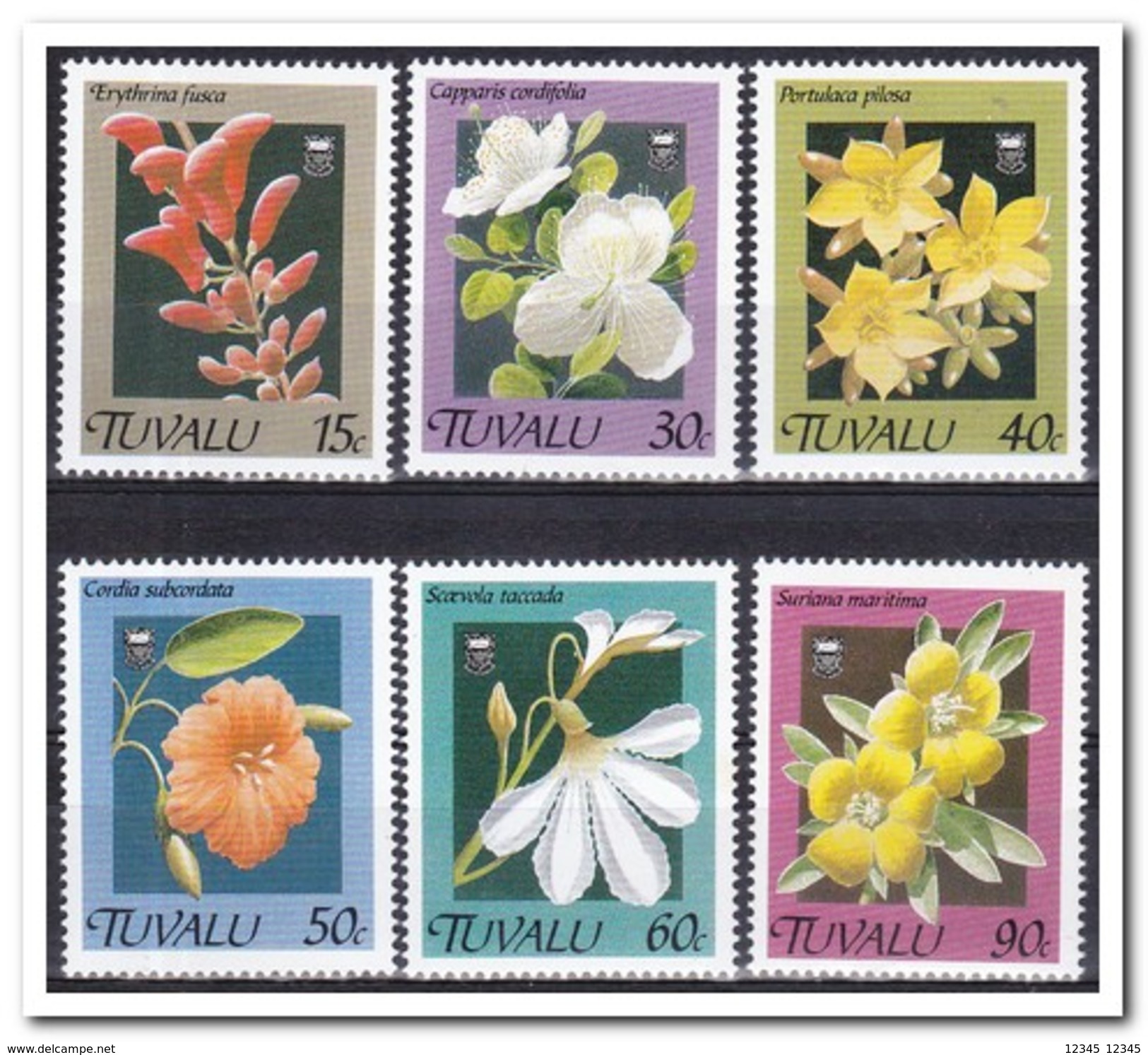 Tuvalu 1990, Postfris MNH, Flowers - Tuvalu