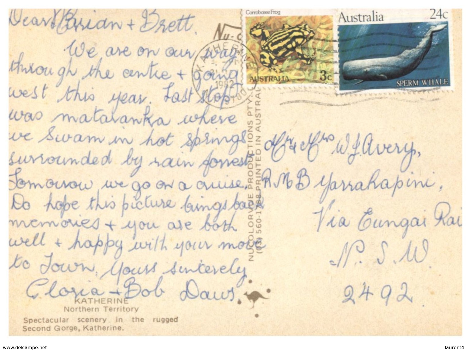 (654) Australia - (with Stamp At Back Of Postcard) - NT - Katherine Gorges - Katherine