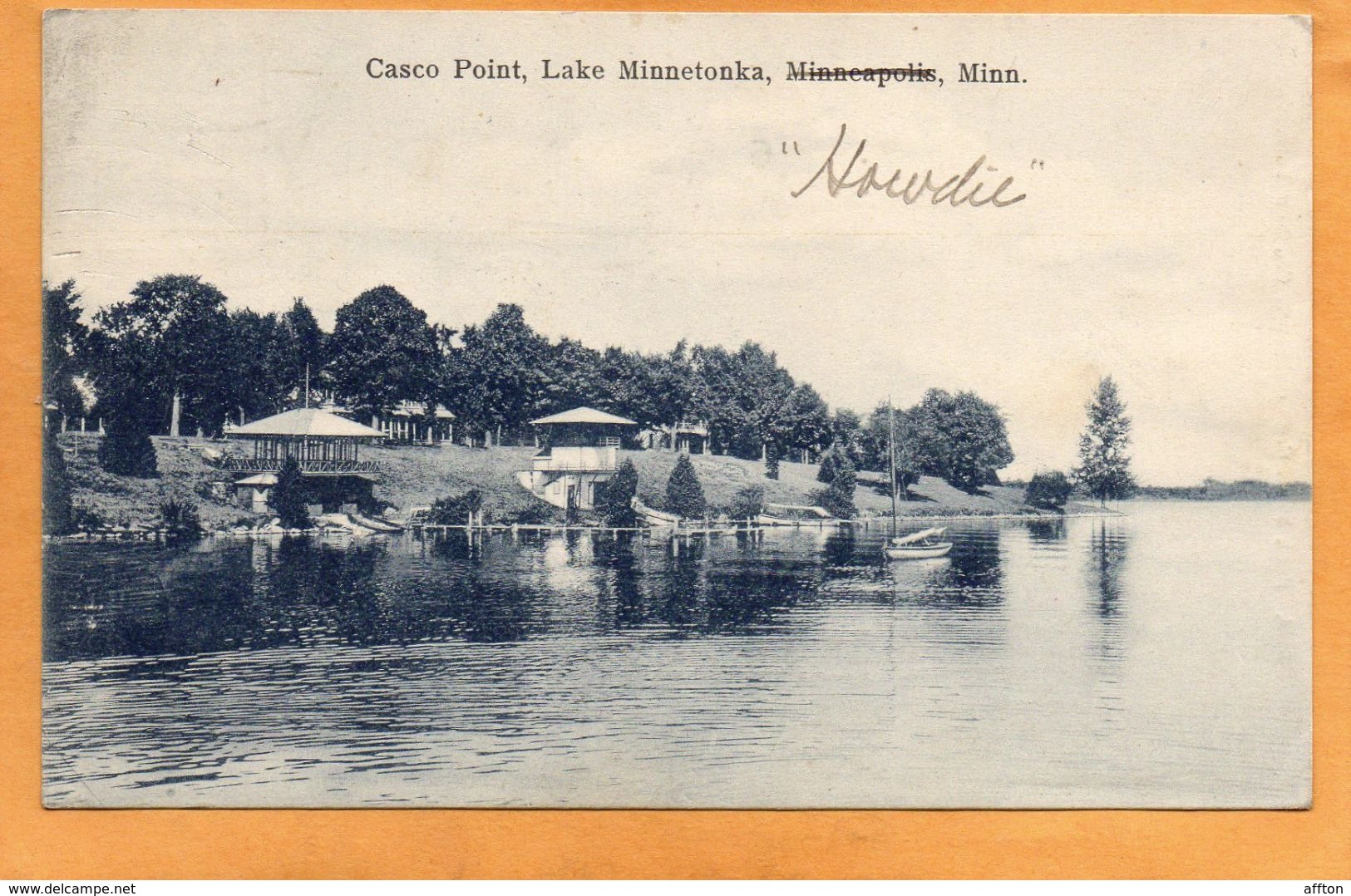 Lake Minnetonka Minneapolis Minn 1907 Postcard - Minneapolis