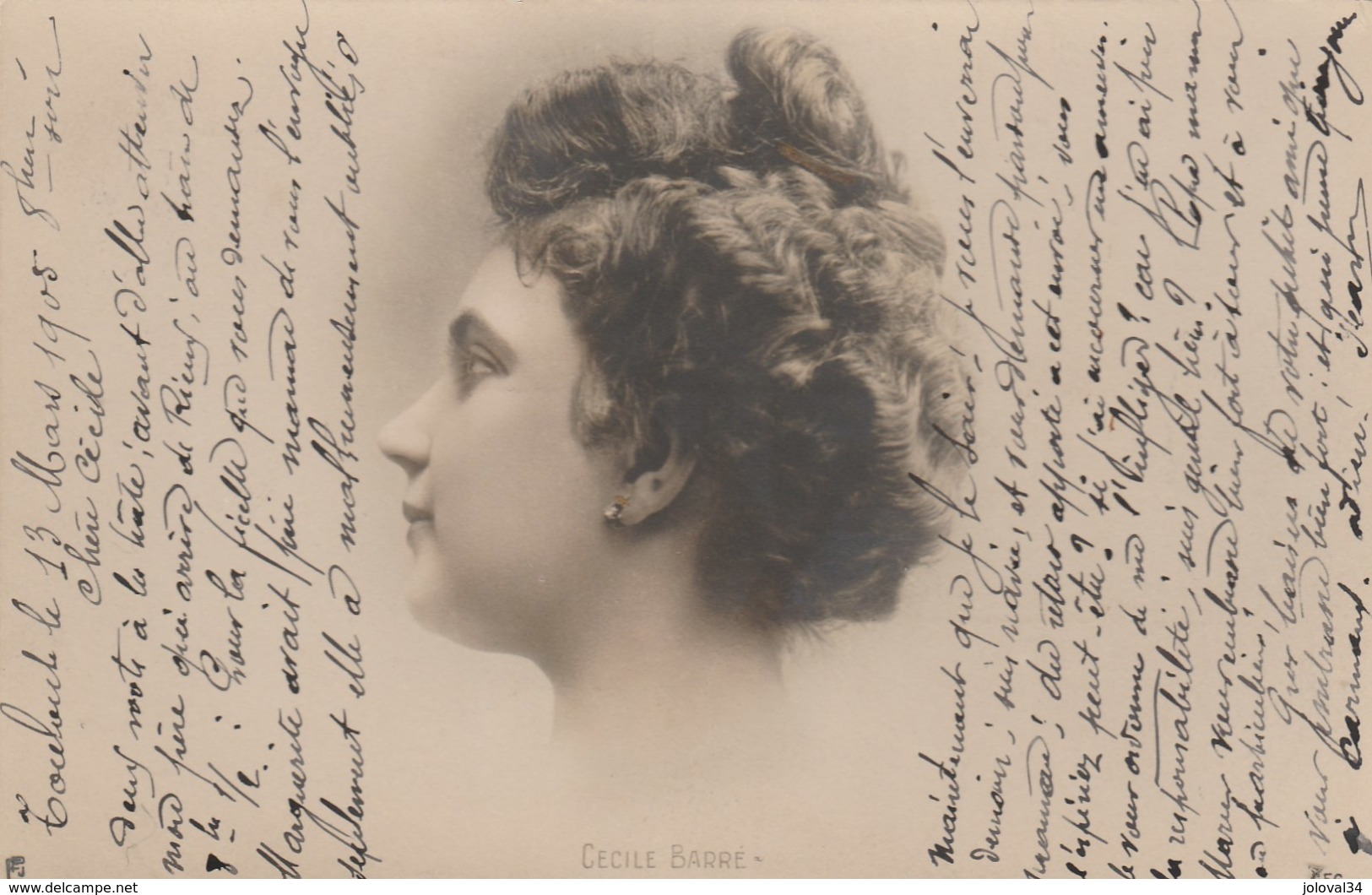 CECILE BARRE  Artiste - Carte Envoyée De Toulouse 13/3/1905 - Artistes