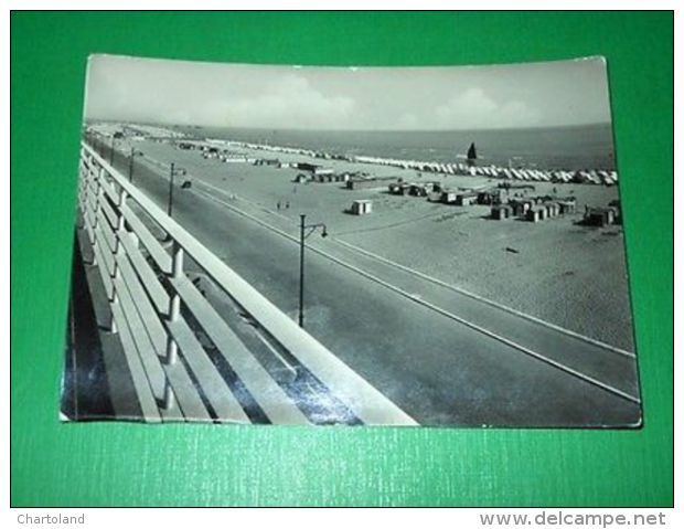 Cartolina Rimini - Visione Panoramica Della Spiaggia 1952 - Rimini