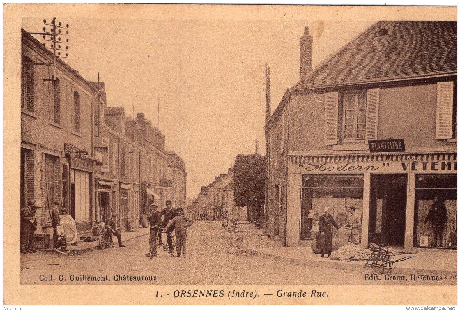 V10635 Cpa 36 Orsennes - Grande Rue - Autres & Non Classés