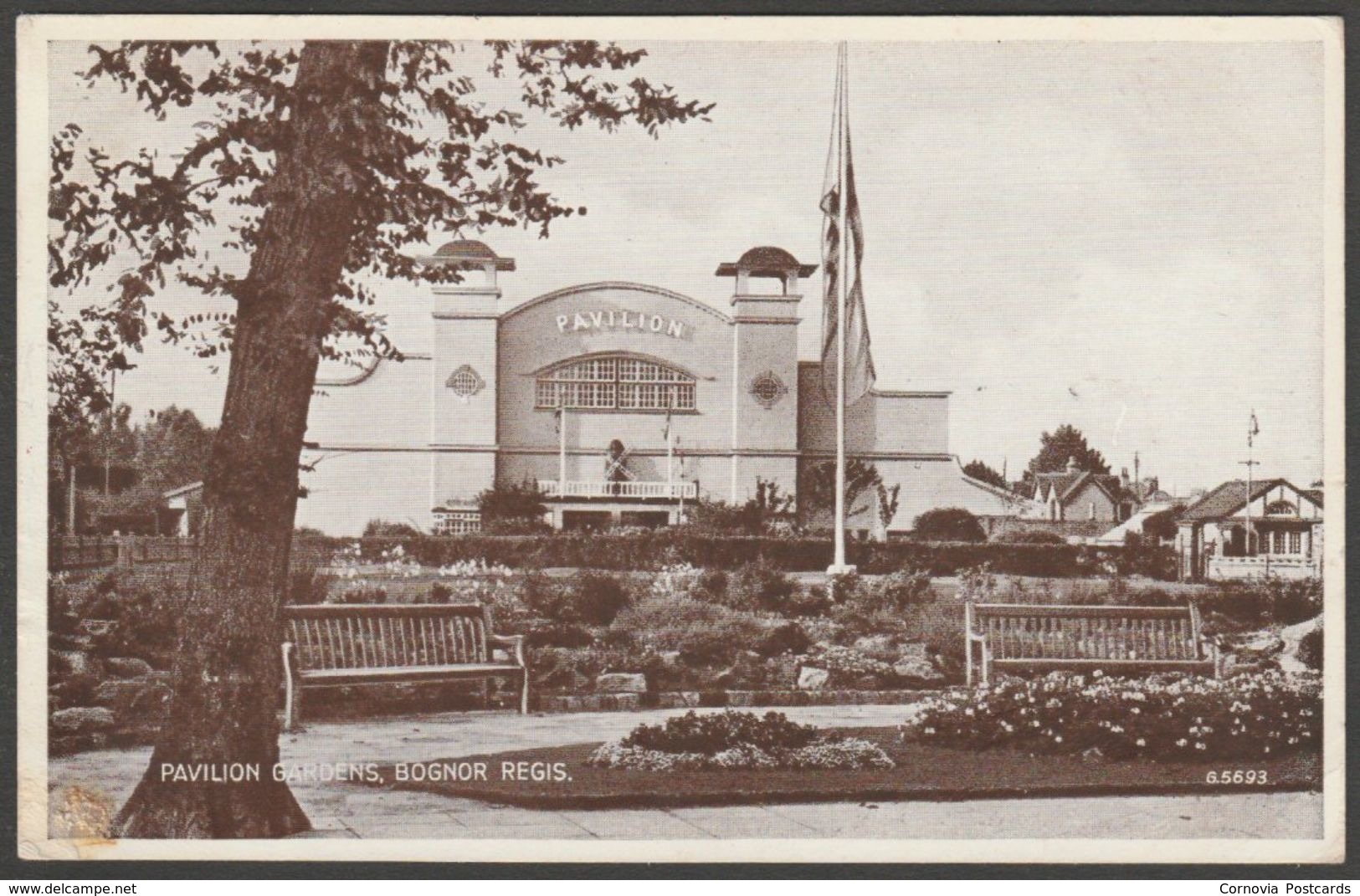 The Pavilion Gardens, Bognor Regis, Sussex, 1938 - Valentine's Phototype Postcard - Bognor Regis