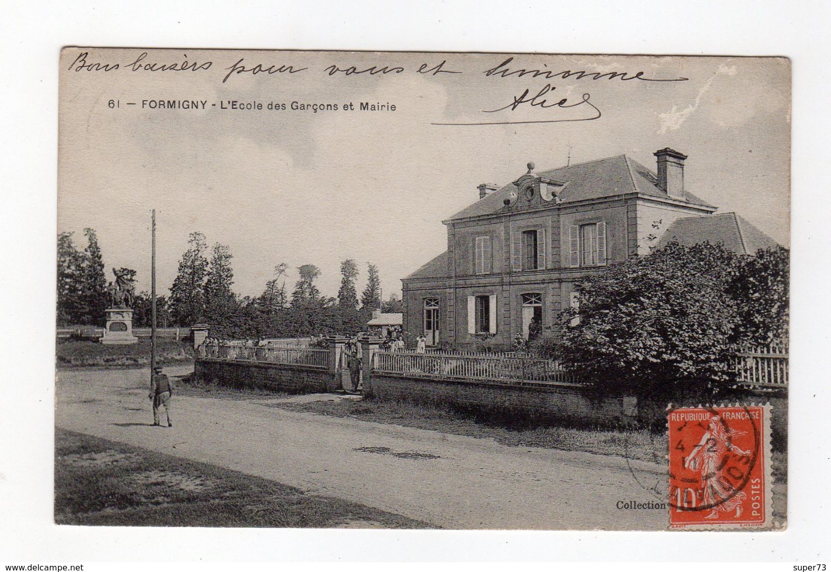 Formigny - L'ecole Des Garçons Et Mairie - 14 - - Autres & Non Classés