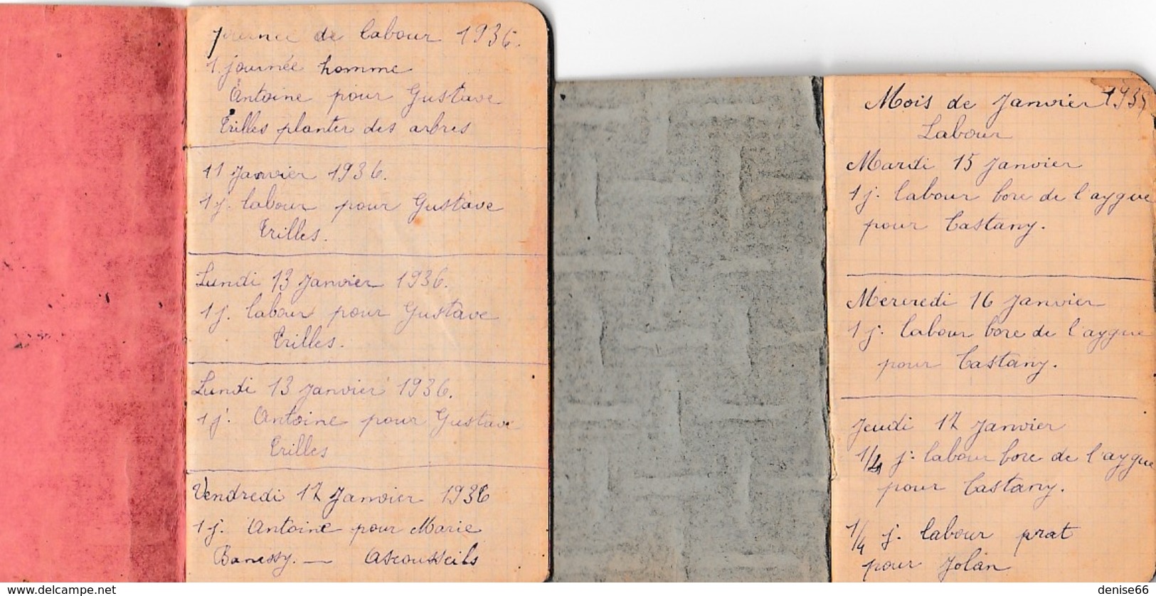 1935/36 - 2 Carnets De LABOUREUR Avec Nom Des Employeurs (66) - Documents Historiques