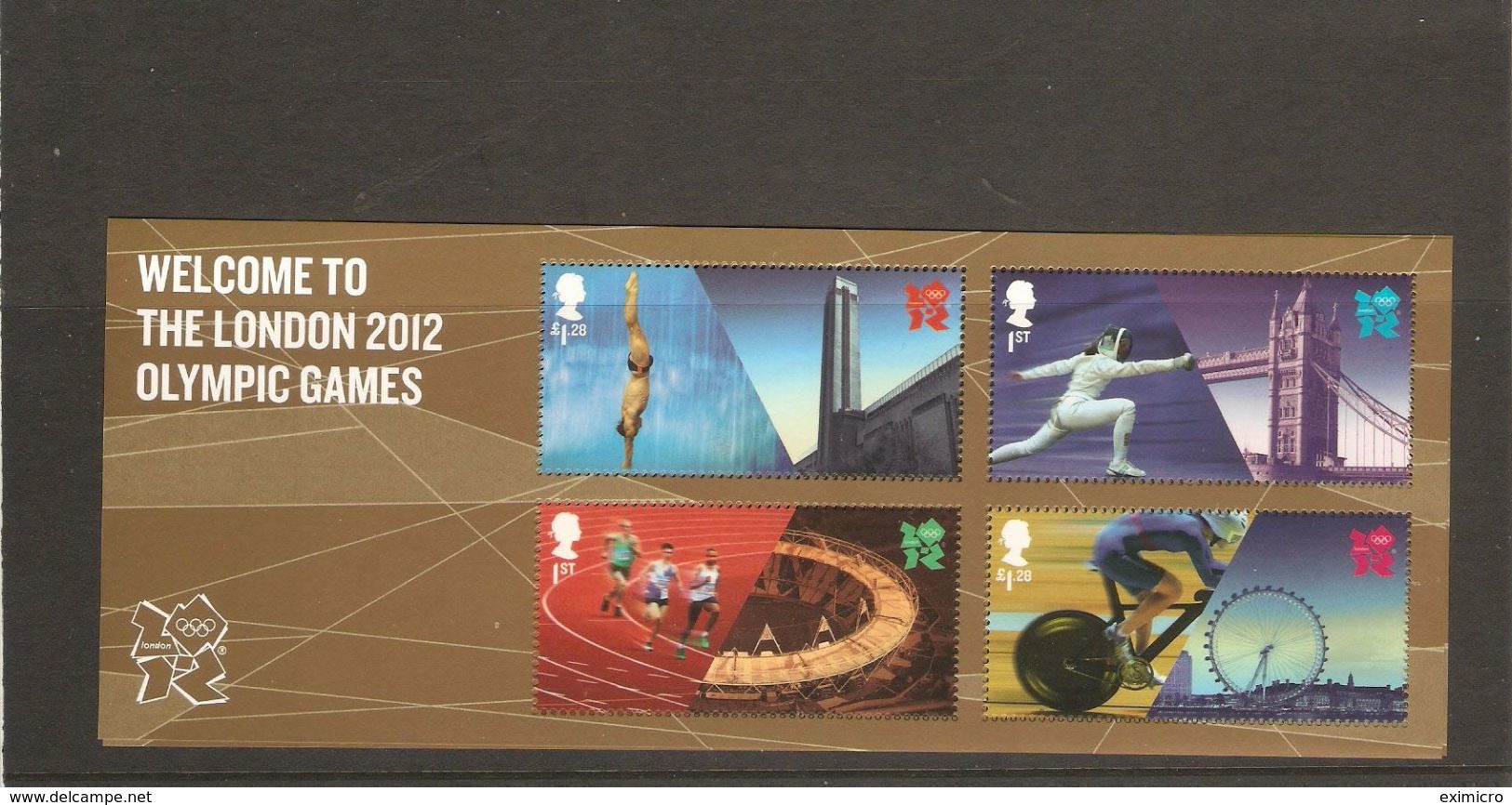GREAT BRITAIN 2012 WELCOME TO LONDON 2012 OLYMPIC GAMES MINIATURE SHEET UNMOUNTED MINT - Blocks & Miniature Sheets