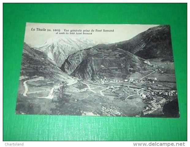 Cartolina La Thuile - Veduta Generale Da Pont Serrand 1915 Ca - Altri & Non Classificati