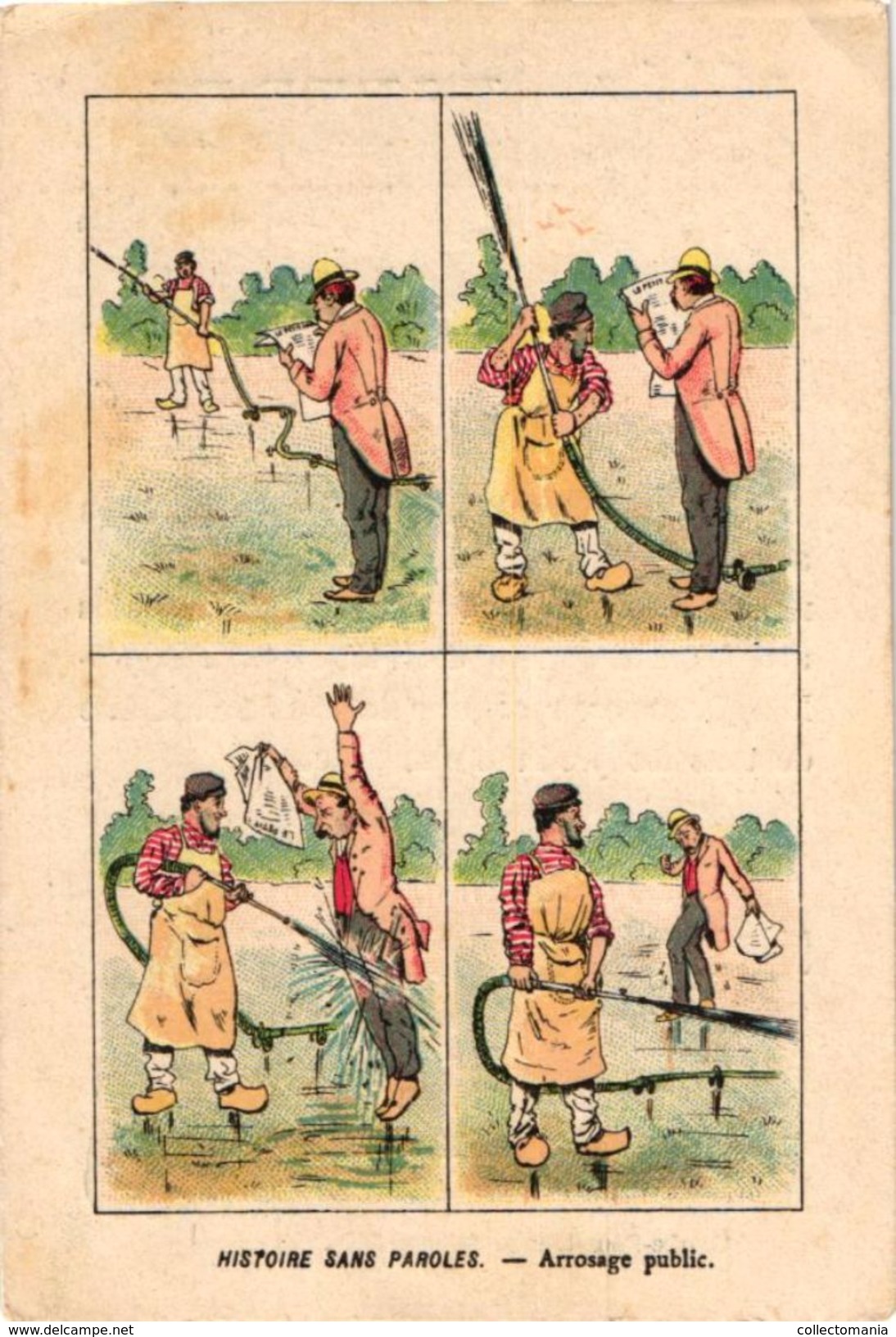 19 cartes litho chromos TRES ANCIENS c1890, comme bandes dessinés, publicitaires Tapioca; imprimeur COURBE ROUZET