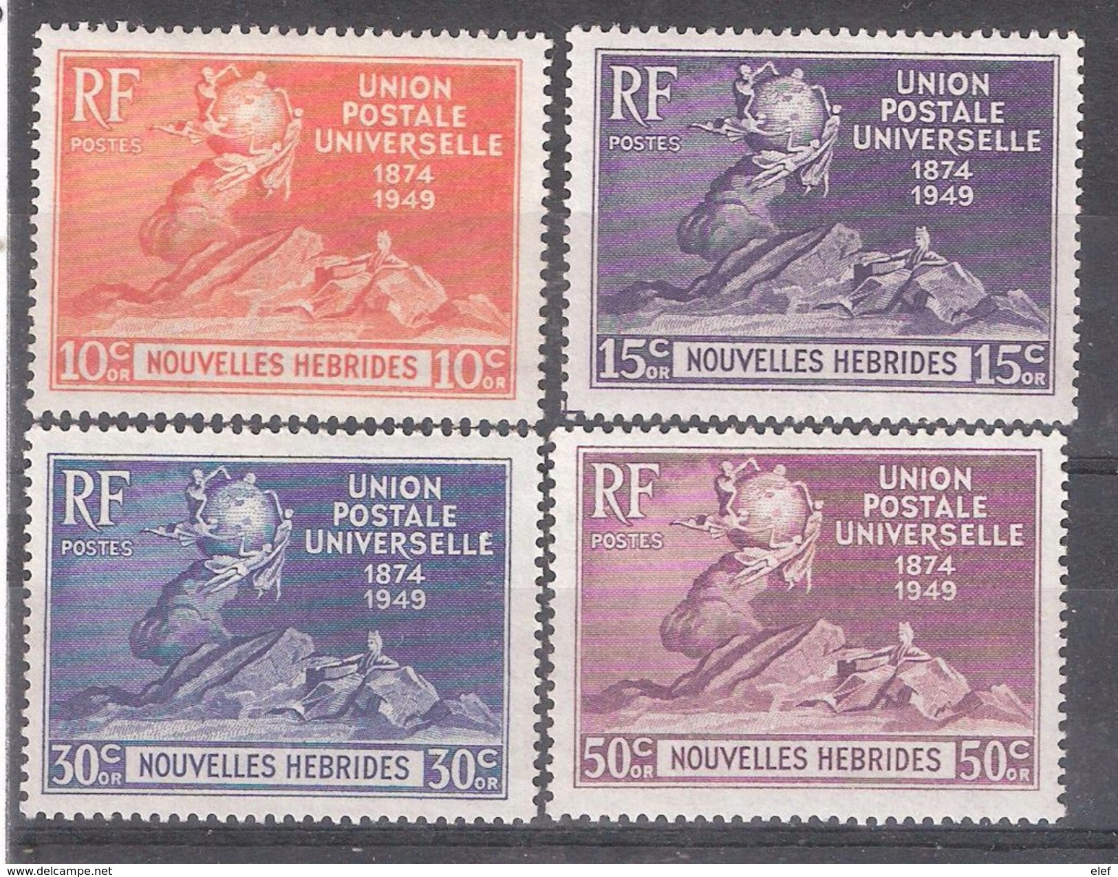 NOUVELLES / NEW HEBRIDES, 1949, Série 75 E Anniversaire U P U , Neuve * / MH  TTB - Neufs