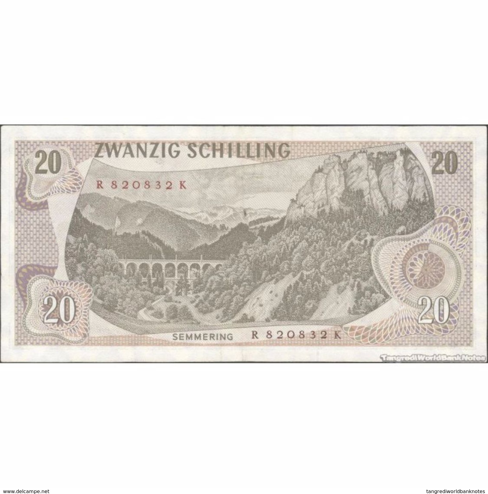 TWN - AUSTRIA 142a - 20 Shillings 2.7.1967 R 820832 K VF+ - Austria