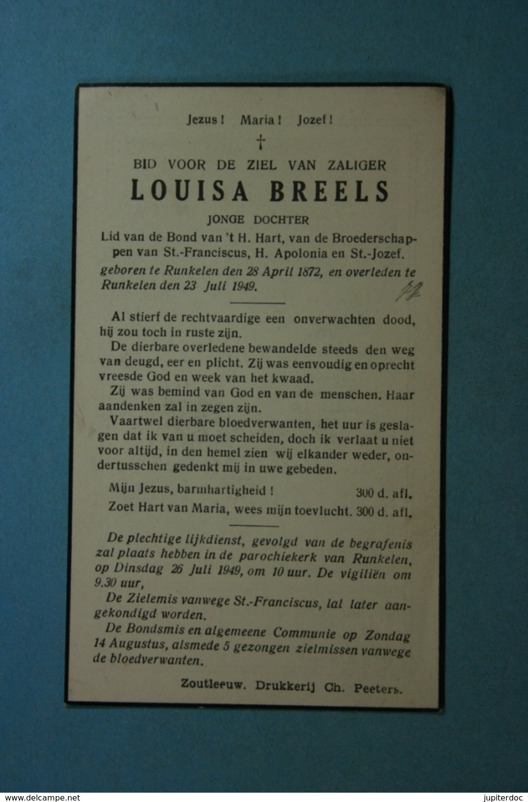 Louisa Breels Runkelen 1872 1949 /036/ - Imágenes Religiosas