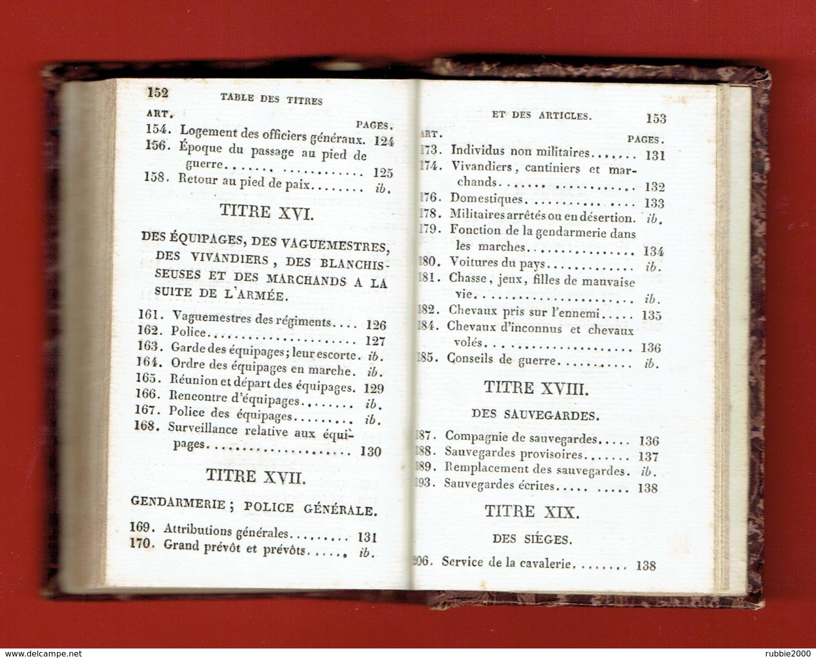 ORDONNANCE DU ROI SUR LE SERVICE DES ARMEES EN CAMPAGNE 3 MAI 1832 CAVALERIE LOUIS PHILIPPE LIBRAIRE LENEVEU MILITARIA