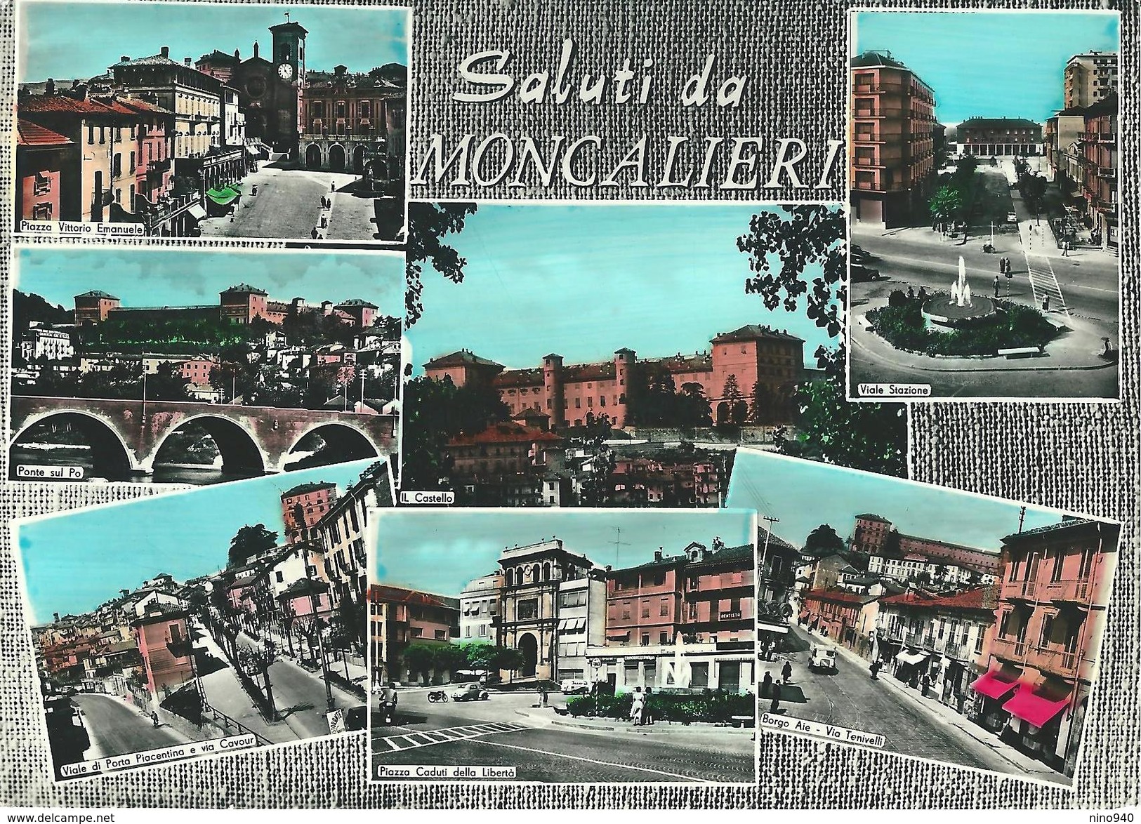 SALUTI DA MONCALIERI (TO) - VEDUTINE  - F/G - V.: 1961 - Moncalieri