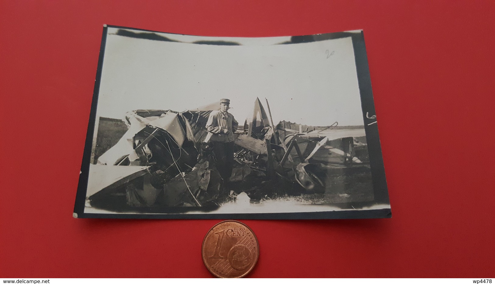 Rare Photo Crash D'avion Guerre 14 18 - Guerre, Militaire