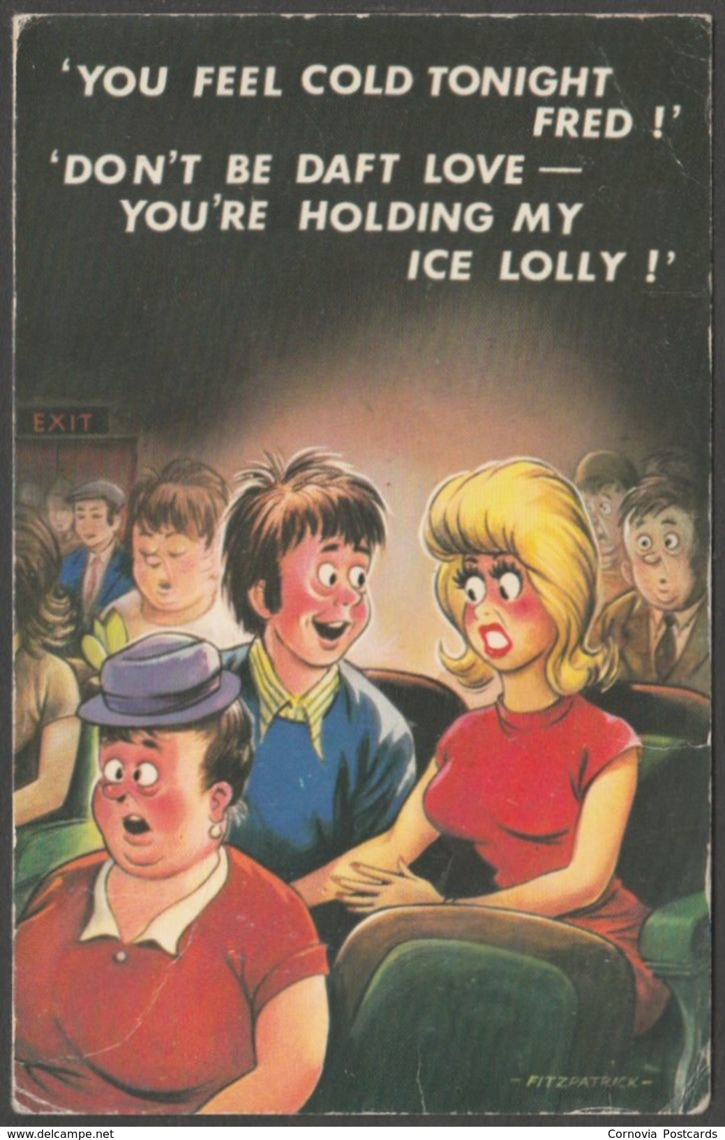 Saucy Seaside - You Feel Cold Tonight Fred!, C.1960s - Bamforth Postcard - Humour