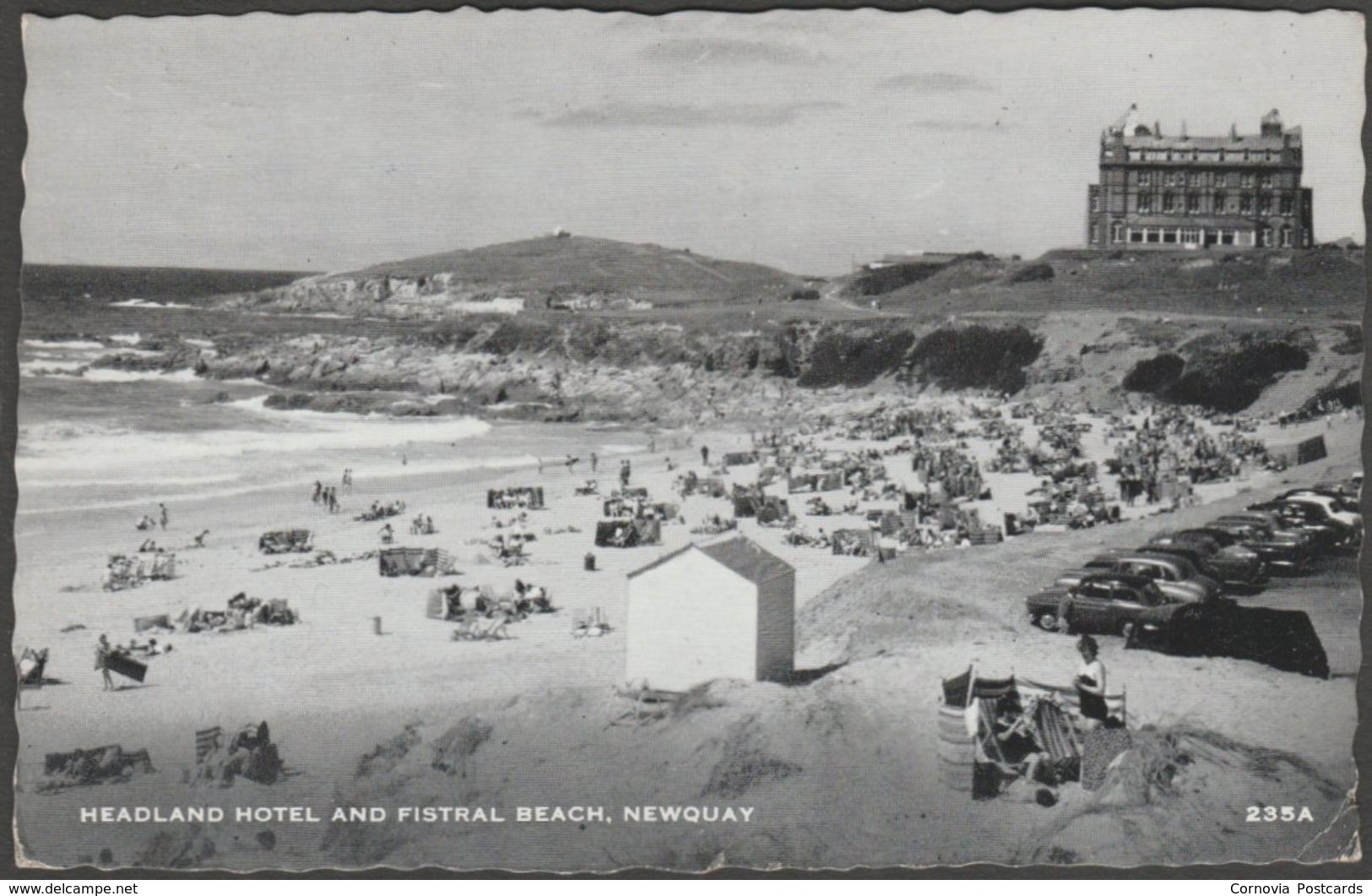 Headland Hotel And Fistral Beach, Newquay, Cornwall, 1962 - Postcard - Newquay