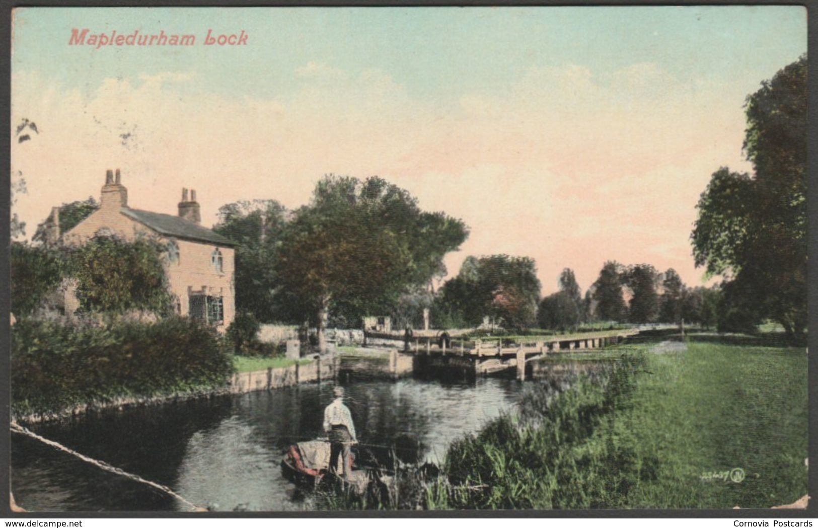 Mapledurham Lock, Purley-on-Thames, Berkshire, 1910 - Valentine's Postcard - Other & Unclassified