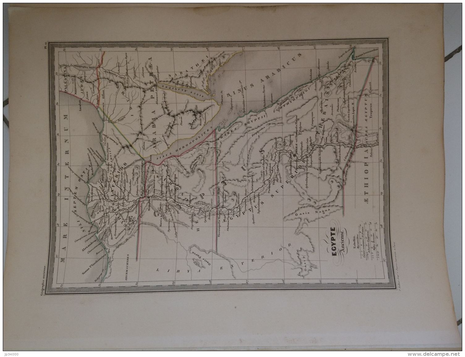 CARTE GEOGRAPHIQUE ANCIENNE: EGYPTE Ancienne. - Cartes Géographiques