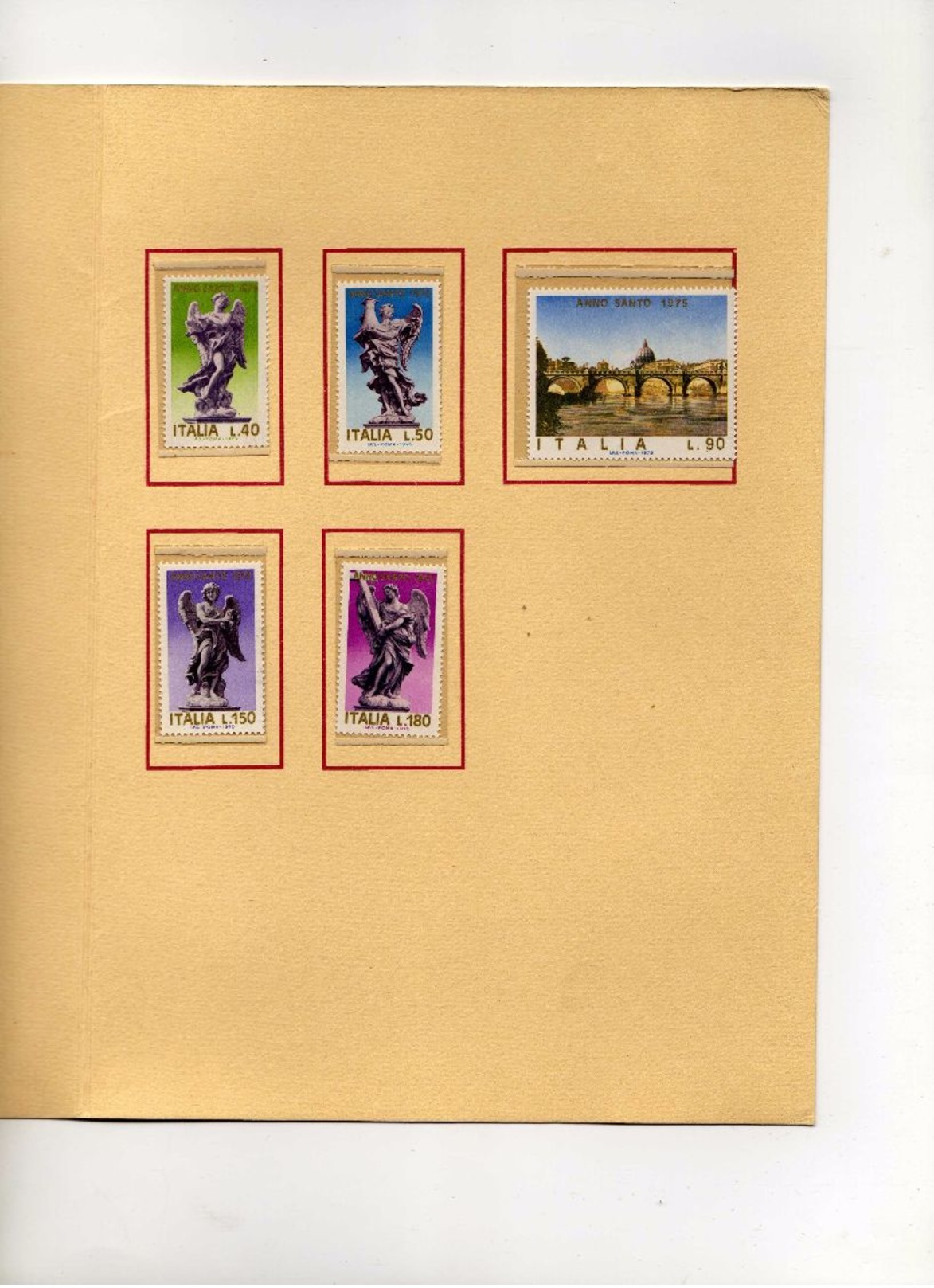 LOT STAMPS, POSTE TELECOMUNICAZIONI, POSTE ITALIANE,"UT UNUM SINT ANNO SANTO 1975." - Collections