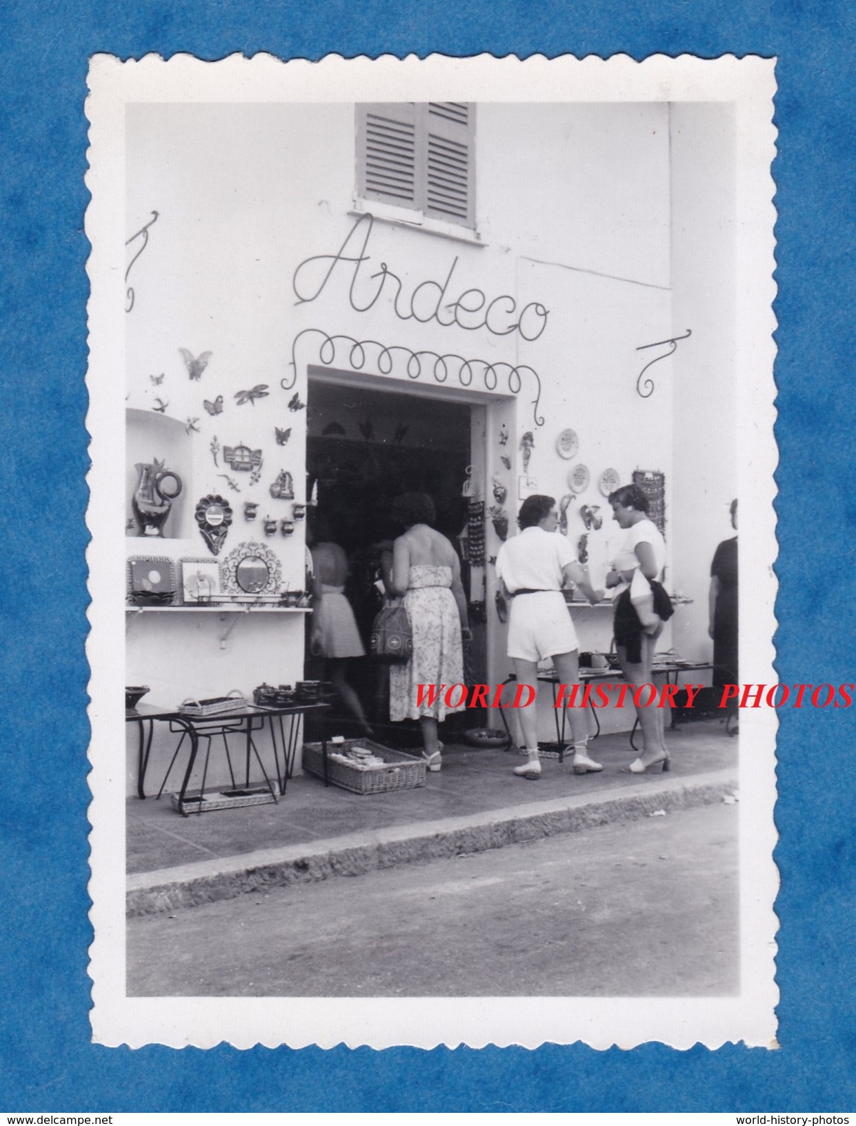 Photo Ancienne - VALLAURIS - Magasin ARDECO - 1955 - Art Deco Céramique Vase Artisan - Alpes Maritimes Provence - Professions