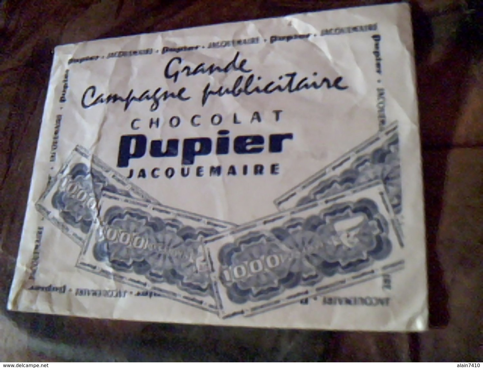 Publicitee Enveloppe Publicitaire Chocolat Pupier Jacquemaire - Publicidad