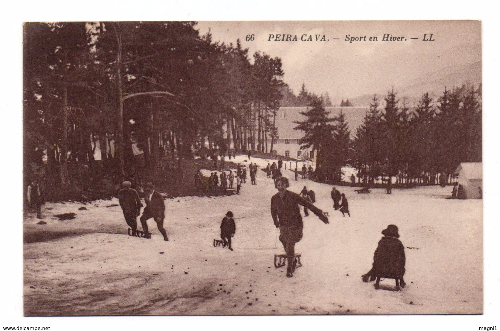 06 - Cpa - PEIRA CAVA - Sport En Hiver - Autres & Non Classés