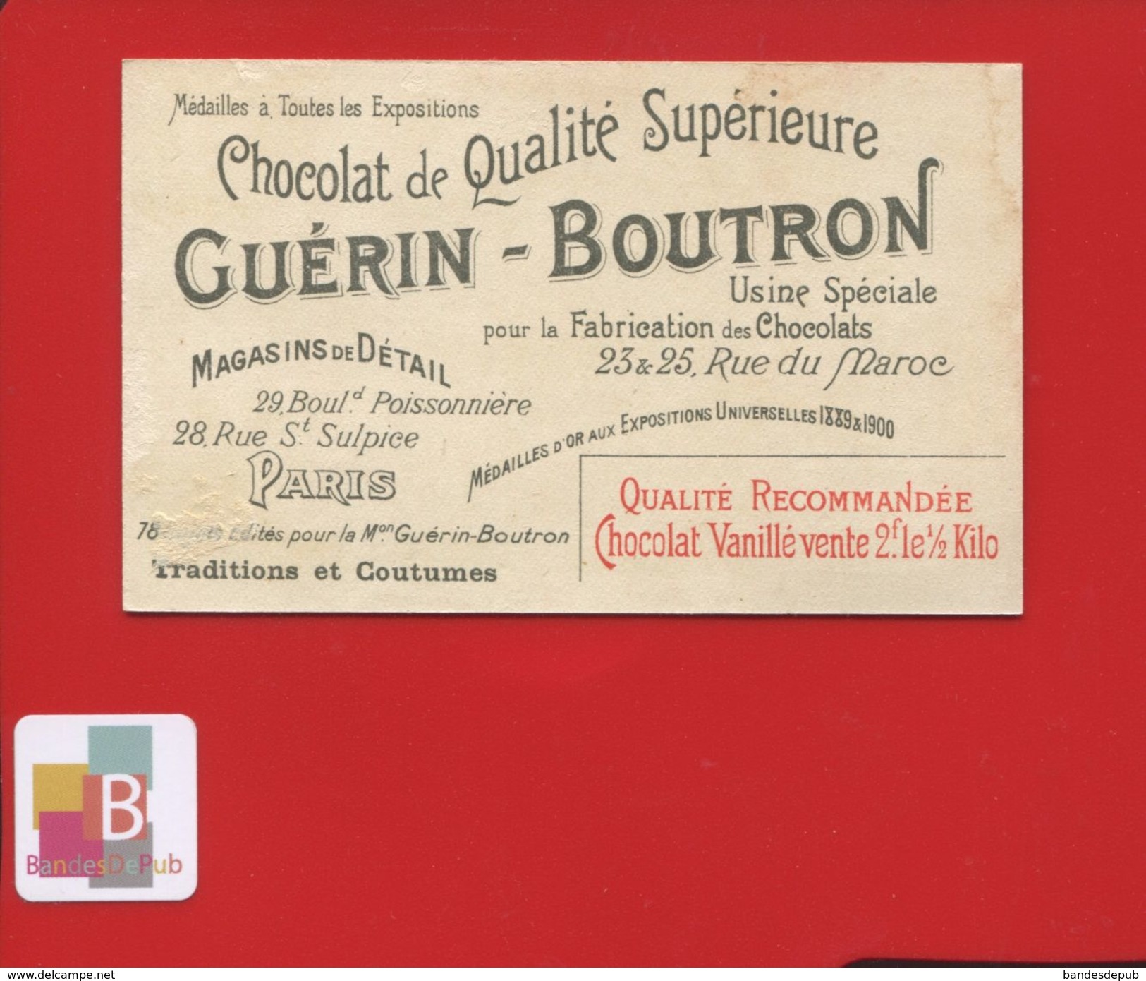 Chocolat Guérin Boutron Jolie Chromo Histoire France Coutume Fête Française MOISSONS COQUELICOT BLEUET TAMBOUR VIOLON - Guérin-Boutron