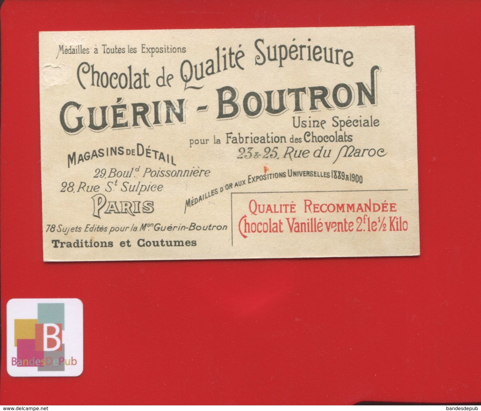 Chocolat Guérin Boutron Jolie Chromo Histoire France Coutume Fête Française Carnaval De Nice - Guérin-Boutron