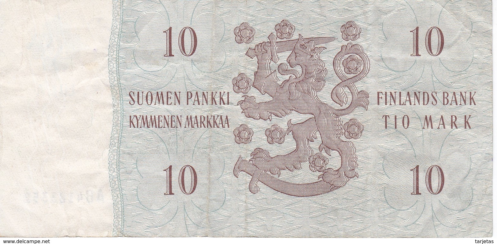BILLETE DE FINLANDIA DE 10 MARKKAA DEL AÑO 1963  (BANKNOTE) - Finlandia