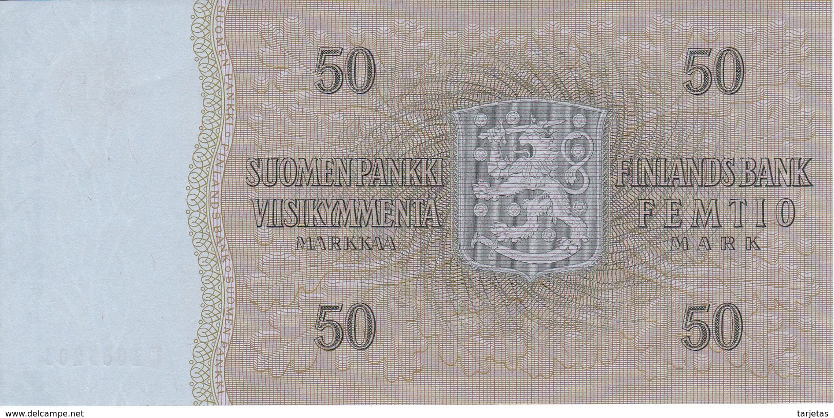 BILLETE DE FINLANDIA DE 50 MARKKAA DEL AÑO 1963 EN CALIDAD EBC (XF)  (BANKNOTE) - Finland