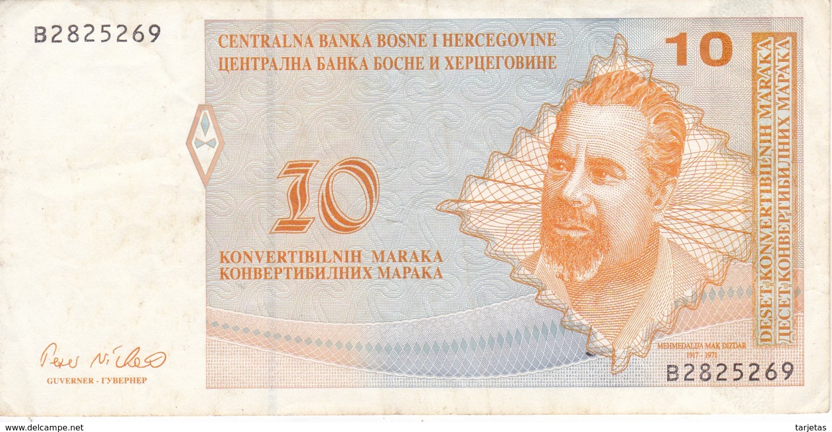 BILLETE DE BOSNIA HERZEGOVINA DE 10 MARKA DEL AÑO 1998 (BANK NOTE) - Bosnia Y Herzegovina