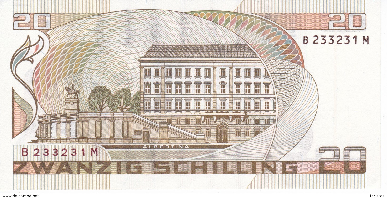 BILLETE DE AUSTRIA DE 20 SCHILLING DEL AÑO 1986 EN CALIDAD EBC (XF) (BANKNOTE-BANK NOTE) - Austria