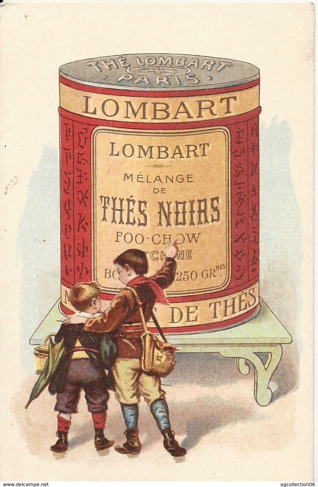 THE LOMBART. THES NOIRS FOO-CHOW - Publicité