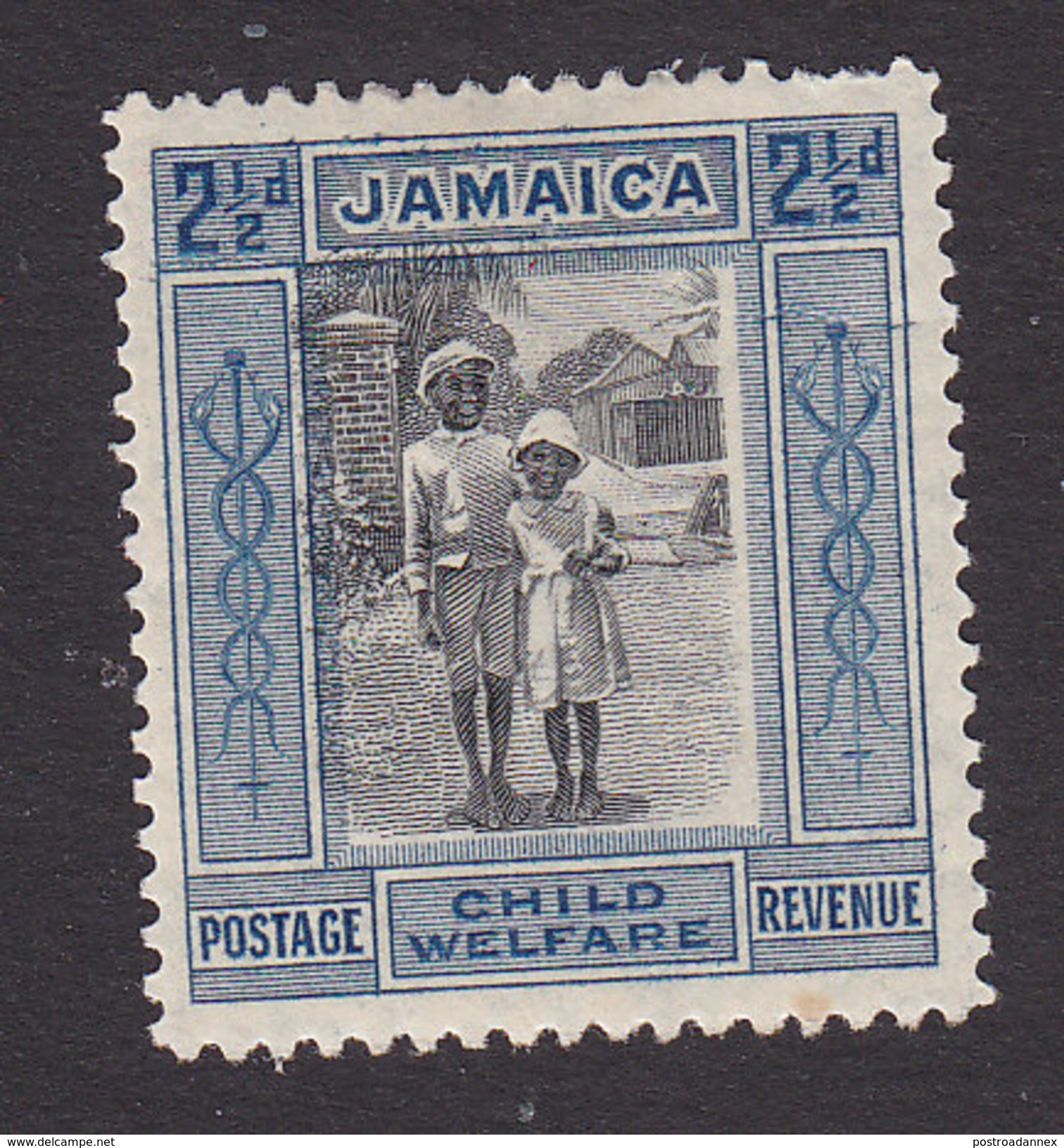 Jamaica, Scott #B3, Mint Hinged, Native Boy And Girl, Issued 1923 - Jamaica (...-1961)