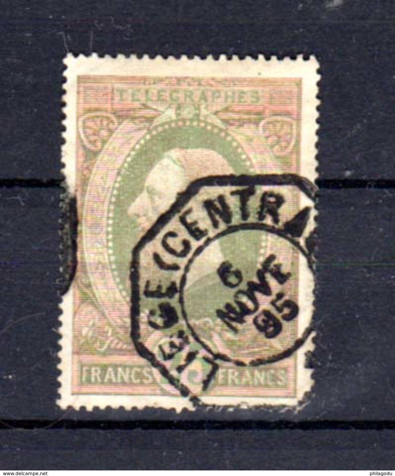 1889   Léopold II De Profil à Gauche,  TG 10 A, Cote 135 &euro;, - Francobolli Telegrafici [TG]