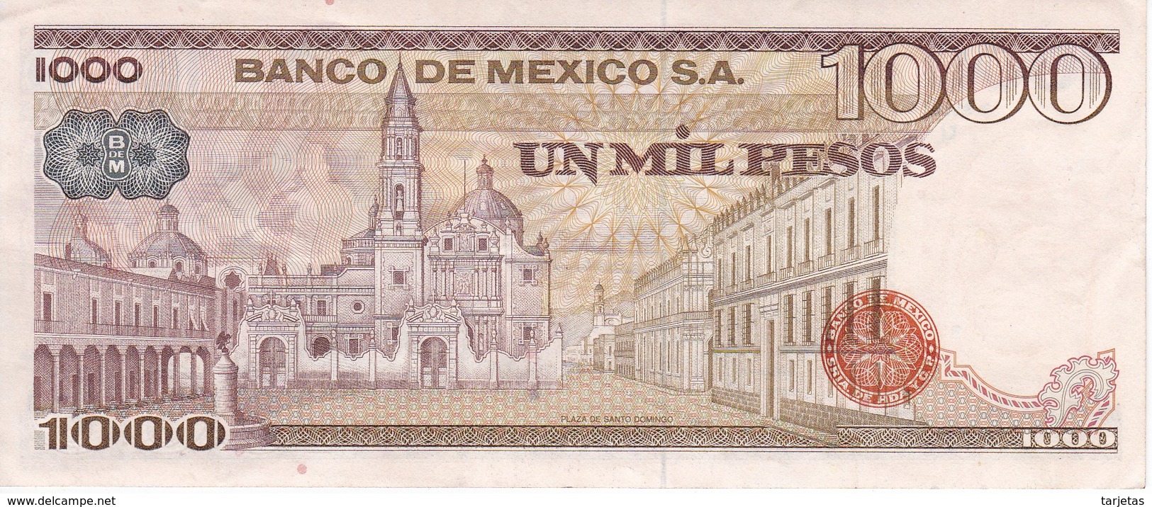 BILLETE DE MEXICO DE 1000 PESOS DEL 5 DE JULIO DEL AÑO 1978 EN CALIDAD EBC (XF) (BANKNOTE) - México