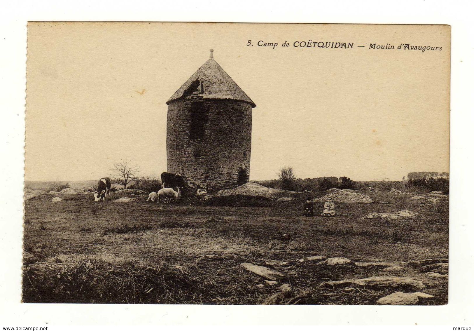 Cpa N° 5 Camp De COETQUIDAN Moulin D' Avaugours - Guer Coetquidan