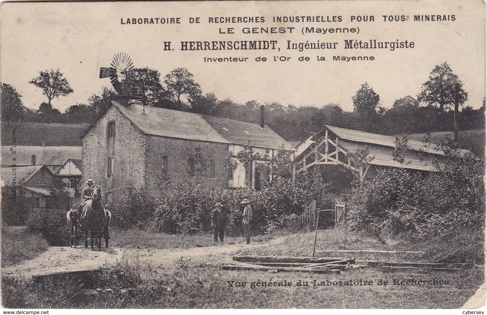 LE GENEST - Laboratoire De Recherches Industrielles Pour Tous Minerais - Attelage - Animé - Le Genest Saint Isle