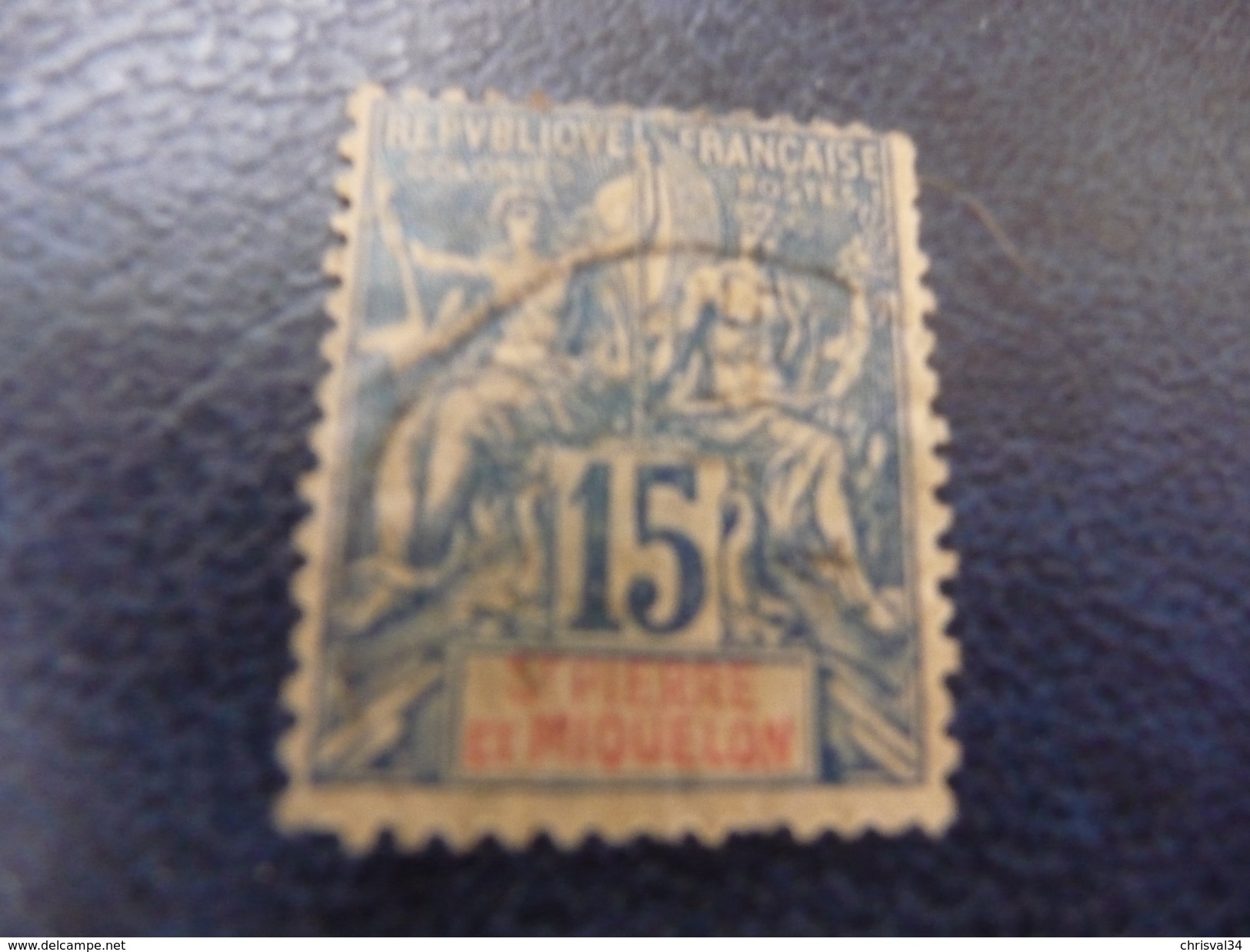 TIMBRE  ST  PIERRE  ET  MIQUELON    N  64   COTE  7,00  EUROS   OBLITERE - Used Stamps
