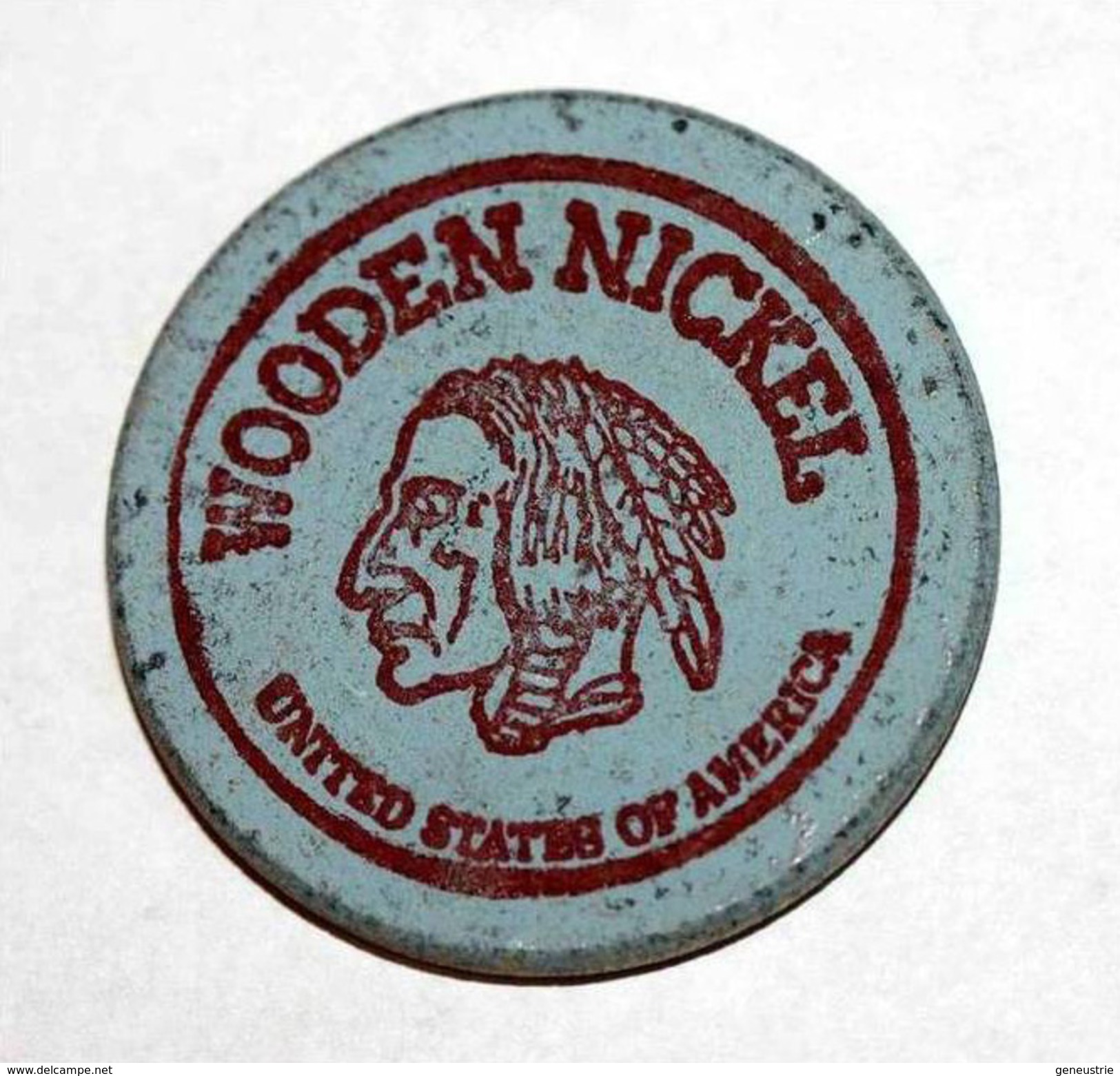 Wooden Token - Wooden Nickel - Jeton Bois Monnaie Nécessité - Tête D´Indien - Fox Photo Kodak - Renard - Etats-Unis - Monétaires/De Nécessité