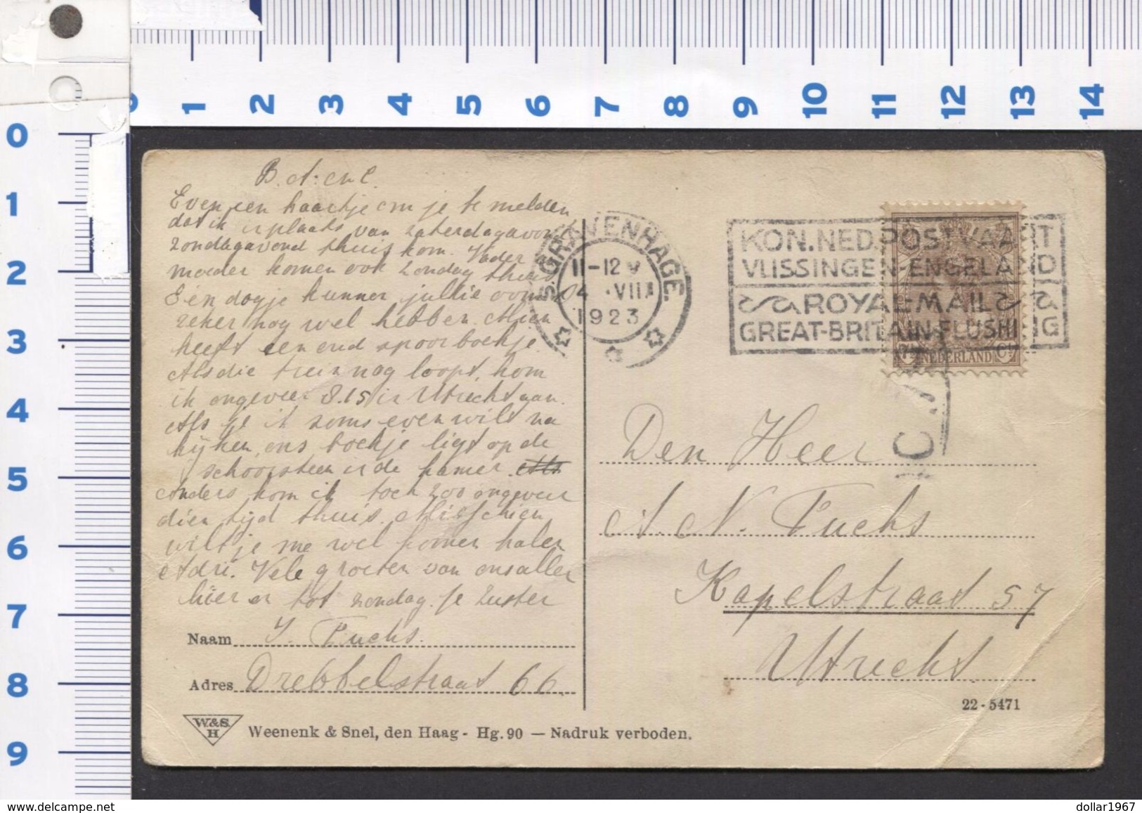 Den Haag - Mauritshuis 1923+ Bijzondere Stempel -  Used  - See The 2 Scans For Condition.( Originalscan !!! ) - Den Haag ('s-Gravenhage)